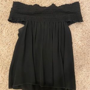 Black off the shoulder top